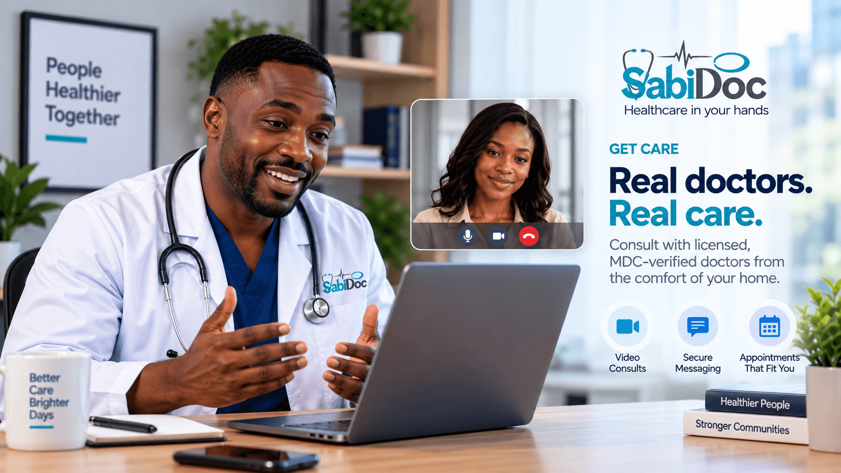 SabiDoc: real doctors, real care (slide 4 of 8)